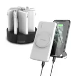 محطة باورولوجي 8 في 1، بنك طاقة لاسلكي 10000 مللي أمبير/ساعة، 120 واط - أبيض-131483