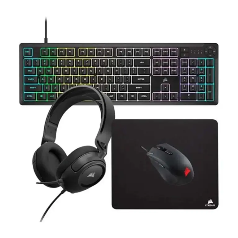 CORSAIR Bundle Offer - K55 CORE RGB Keyboard + HARPOON RGB Pro Mouse + MM100 Mouse Pad + HS35 V2 Headset-0