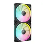 CORSAIR iCUE LINK LX140 RGB - 2x140mm PWM Dual Case Fan Starter Kit - Black-0