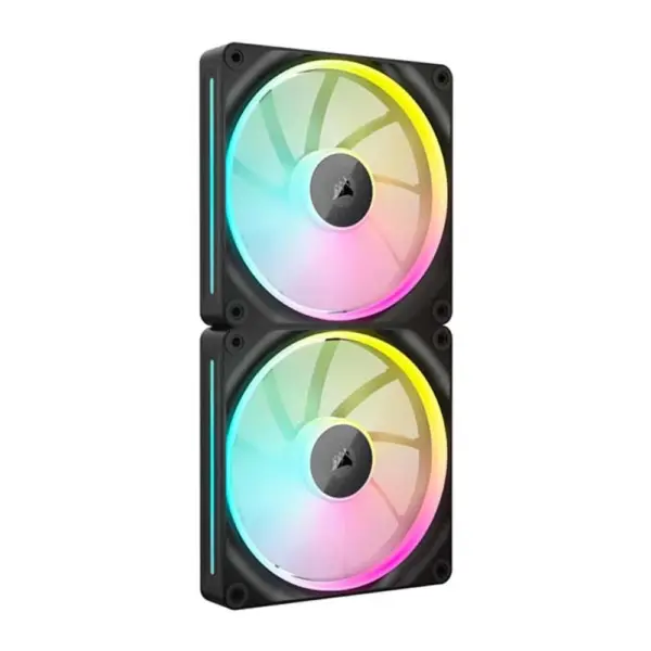 CORSAIR iCUE LINK LX140 RGB - 2x140mm PWM Dual Case Fan Starter Kit - Black-0