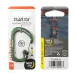 Nitelze Slide Lock Carabiner Aluminum - Olive-0