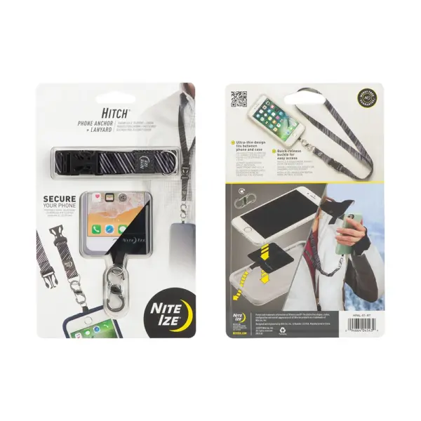 Nitelze Hitch Phone Anchor + Lanyard - Black-0