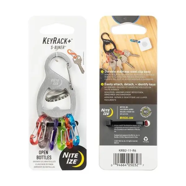 Nite Ize Keyrack+ S-biner - Stainless Steel-0