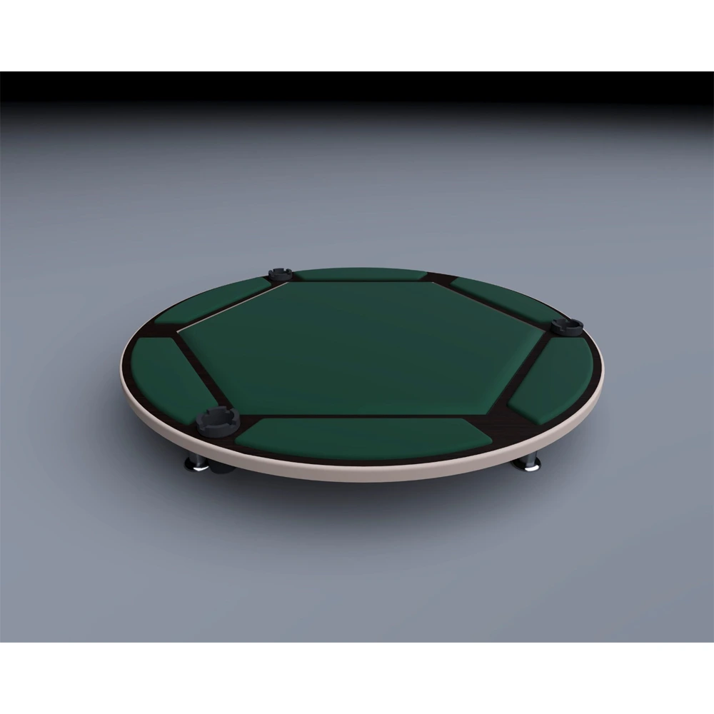 Cards Playing Table Floor Sitting 6 Player Brown Wood & Green Fabric-132481 Cards Playing Table Floor Sitting 6 Player Brown Wood & Green Fabric-132481