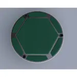 Cards Playing Table Floor Sitting 6 Player Brown Wood & Green Fabric-132480