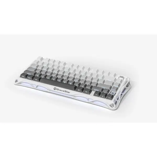 Gravastar Mercury K1 75% Wireless Mechanical Gaming Keyboard - Gradient White (English)-0