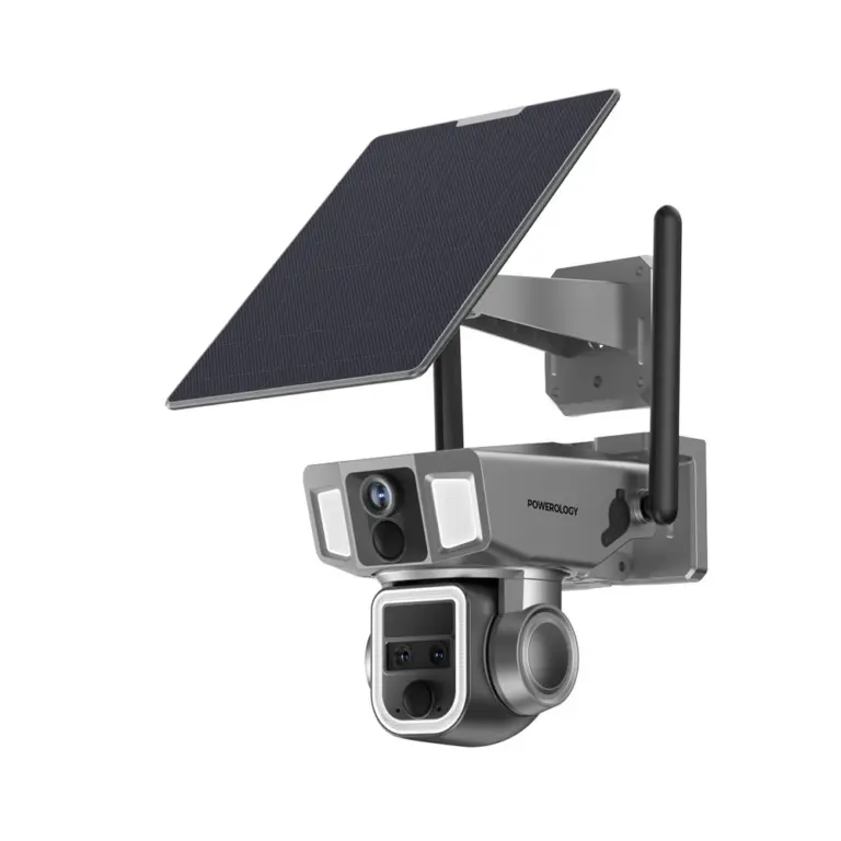 Powerology 4g/wifi 360° Dual Lens Outdoor Camera - Black-0