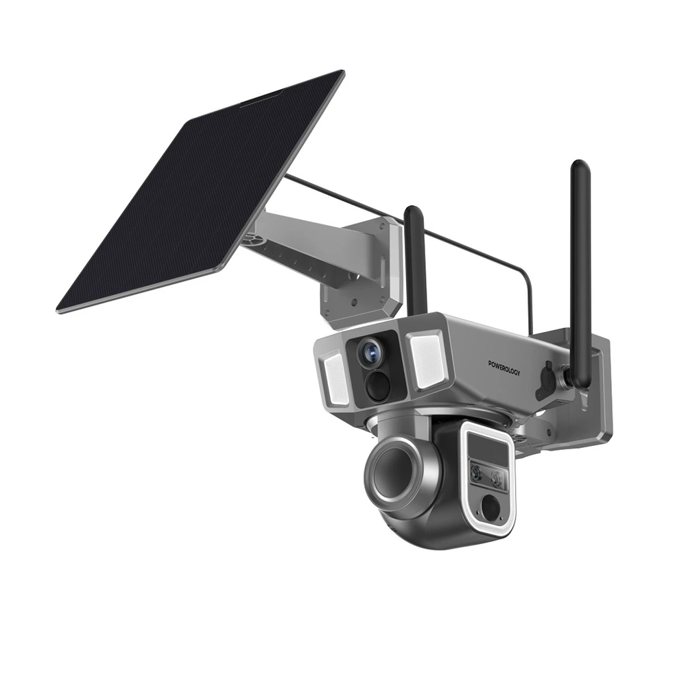 Powerology 4g/wifi 360° Dual Lens Outdoor Camera - Black-132966 Powerology 4g/wifi 360° Dual Lens Outdoor Camera - Black-132966