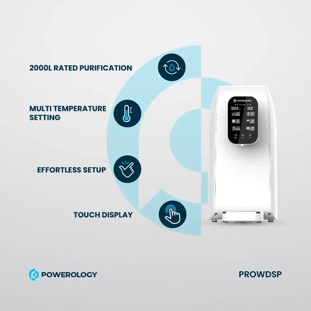 Powerology Reverse Osmosis Water Purifier & Dispenser - White-132972 Powerology Reverse Osmosis Water Purifier & Dispenser - White-132972
