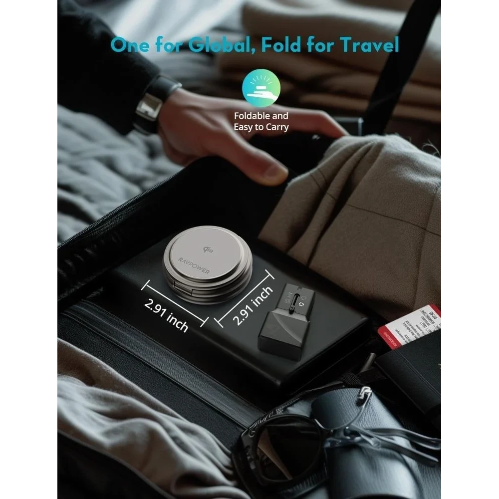 Ravpower Premium Foldable Magnetic 3 In 1 Charging Station-133089 Ravpower Premium Foldable Magnetic 3 In 1 Charging Station-133089