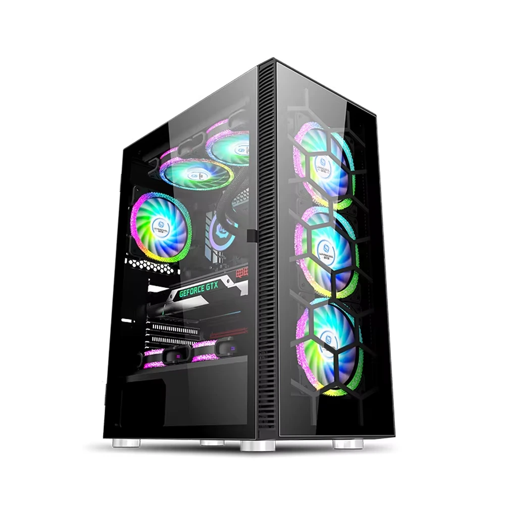 Wj Coolman Midtower E-atx Gaming Pc Case - Black (Pre-installed 6 Fan)-0 Wj Coolman Midtower E-atx Gaming Pc Case - Black (Pre-installed 6 Fan)-0