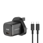 Porodo Pd 20w Usb-c Output Uk Fast Charger With Usb-c To Usb-c Cable - Black-0