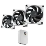 Hyte Thicc Fp12 - 3x120mm Cpu Case Fans - 3 Pack With Np50 Nexus Control Hub - Grey-0