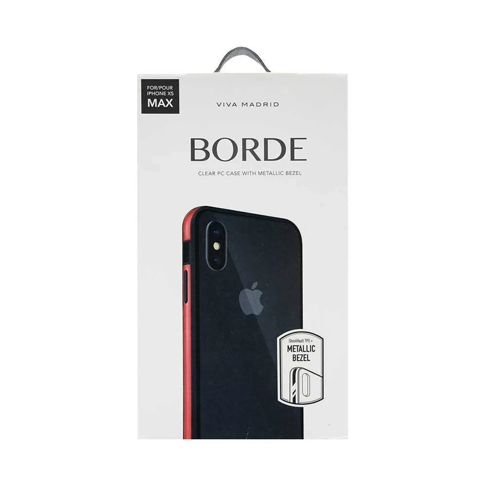 Viva Madrid Borde Transparent Back Case Compatible For Iphone Xs Max - Red-133577 Viva Madrid Borde Transparent Back Case Compatible For Iphone Xs Max - Red-133577