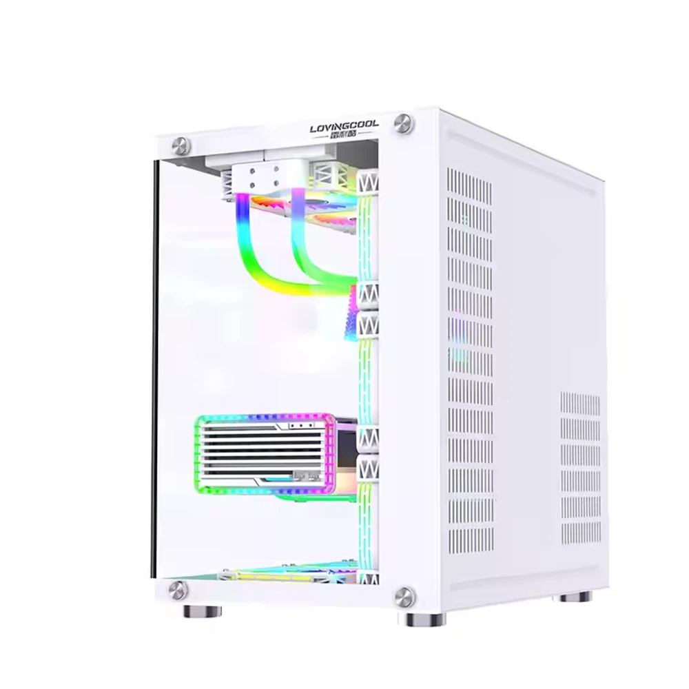 Lovingcool Ufo Ii Tempered Glass Panoramic Rgb Gaming Pc Case - White (Pre-installed 10 Fan)-133717 Lovingcool Ufo Ii Tempered Glass Panoramic Rgb Gaming Pc Case - White (Pre-installed 10 Fan)-133717