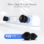 مكبر صوت ألعاب RGB من ريدراجون جي إس 560 أديموس - أبيض-133763