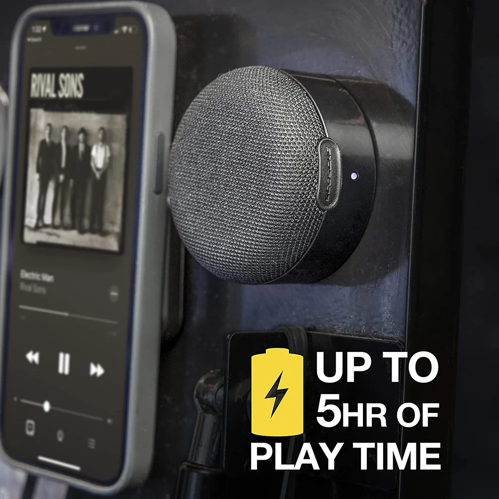 Scosche Boomcan Portable Wireless Speaker With Built-in Magsafe - Black-132827 Scosche Boomcan Portable Wireless Speaker With Built-in Magsafe - Black-132827