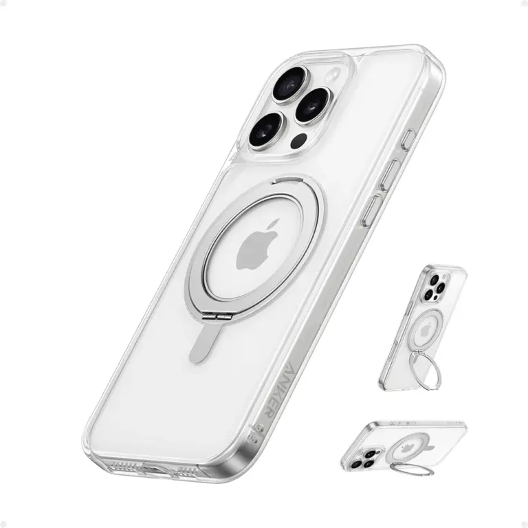 Anker Maggo Magnetic Case With Stand 360 Ring Stand For Iphone 16pro - Clear-0