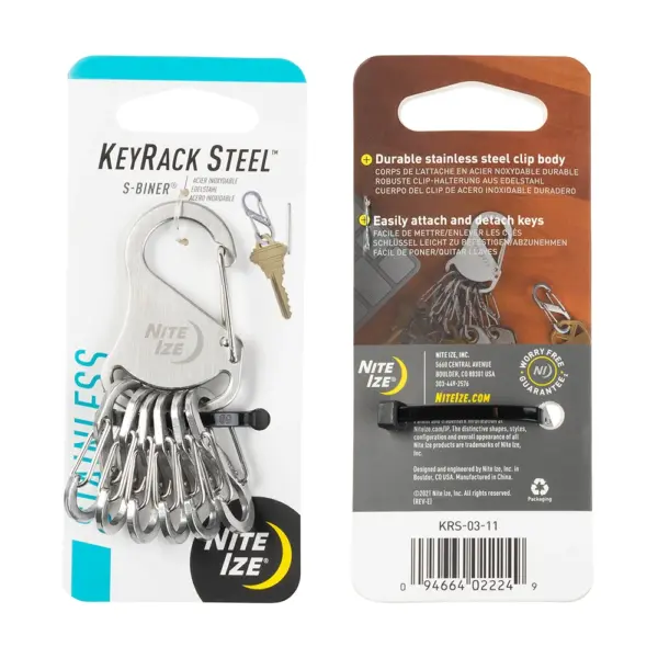 Nitelze Keyrack Steel S- Biner #3 - Stainless-0