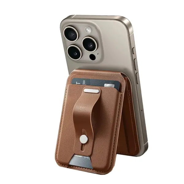 Esr Halolock Grip Magnetic Wallet Stand - Tan-0