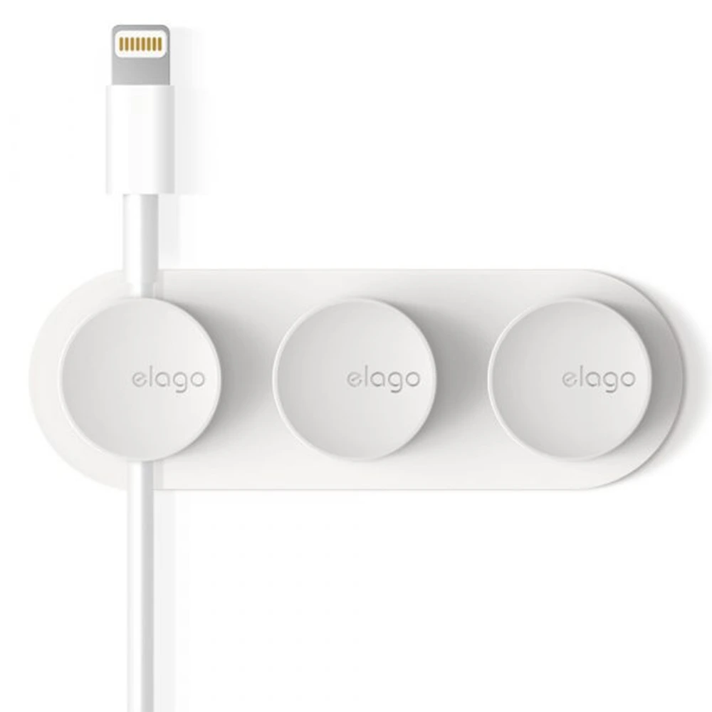 Elago Magnetic Cable Management Buttons - White-0 Elago Magnetic Cable Management Buttons - White-0