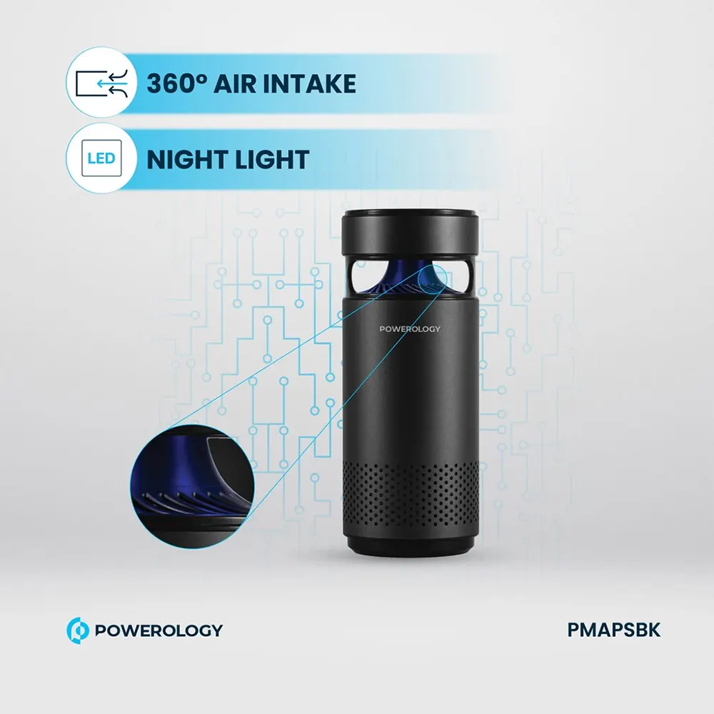 Powerology Portable Air Purifier - Black-133789 Powerology Portable Air Purifier - Black-133789