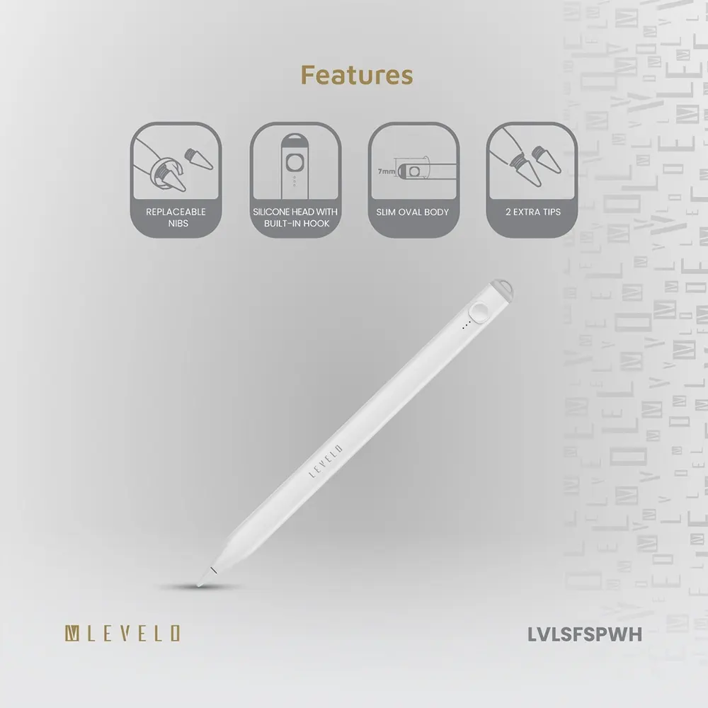 Levelo Skyflex Stylus Pen For Ipad Series - White-133799 Levelo Skyflex Stylus Pen For Ipad Series - White-133799