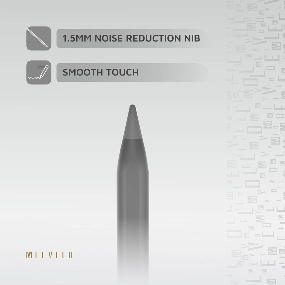 Levelo Skytip Stylus Pen With Retractable Plunge Design For Ipad - Black/blue-133812 Levelo Skytip Stylus Pen With Retractable Plunge Design For Ipad - Black/blue-133812