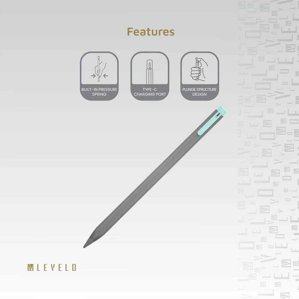 Levelo Skytip Stylus Pen With Retractable Plunge Design For Ipad - Black/blue-133811 Levelo Skytip Stylus Pen With Retractable Plunge Design For Ipad - Black/blue-133811