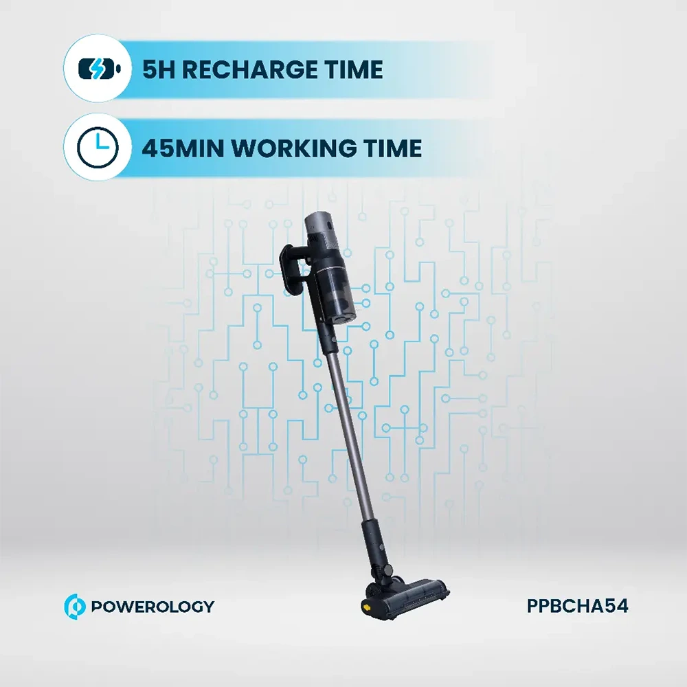 Powerology Cordless Vacuum Auto-disposal Charging - Black-133833 Powerology Cordless Vacuum Auto-disposal Charging - Black-133833