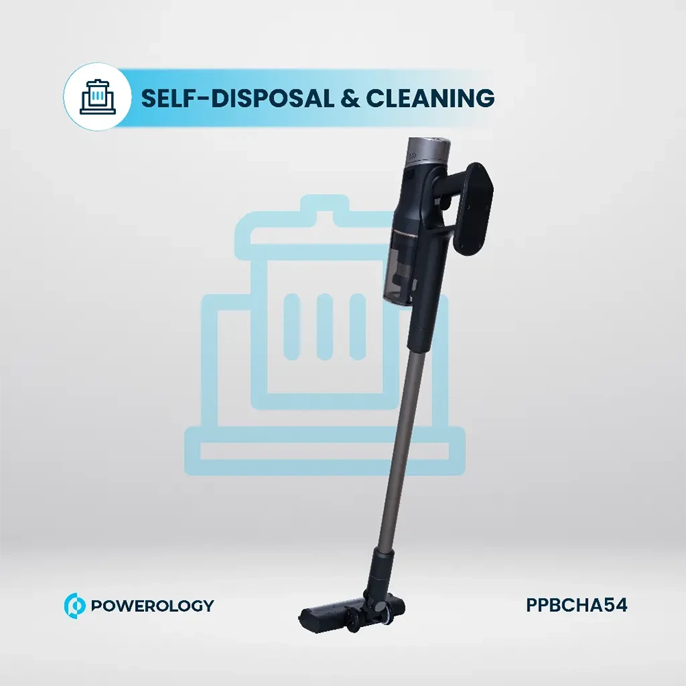 Powerology Cordless Vacuum Auto-disposal Charging - Black-133835 Powerology Cordless Vacuum Auto-disposal Charging - Black-133835