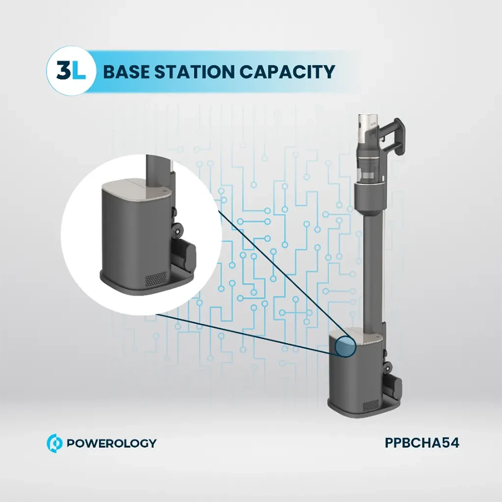 Powerology Cordless Vacuum Auto-disposal Charging - Black-133837 Powerology Cordless Vacuum Auto-disposal Charging - Black-133837