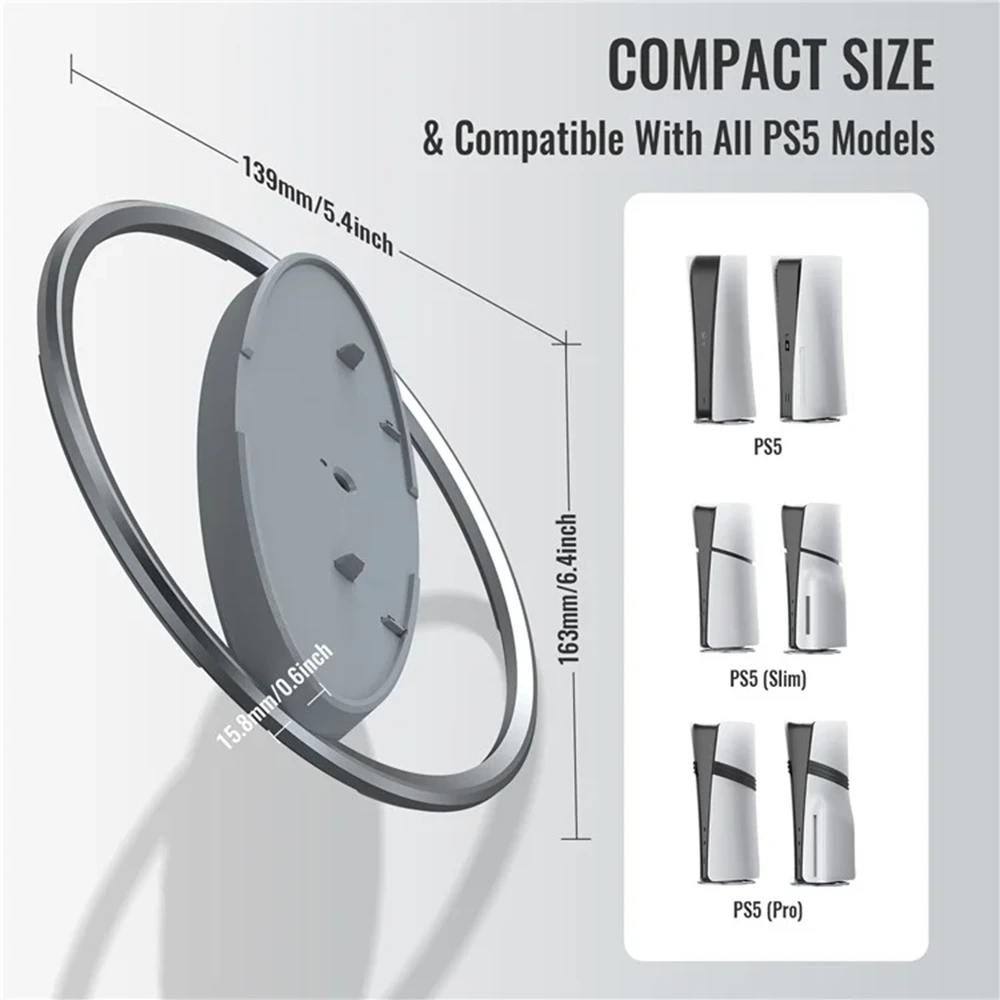 Vertical Stand For For Ps5, Ps5 Slim, Ps5 Pro - Silver-133953 Vertical Stand For For Ps5, Ps5 Slim, Ps5 Pro - Silver-133953