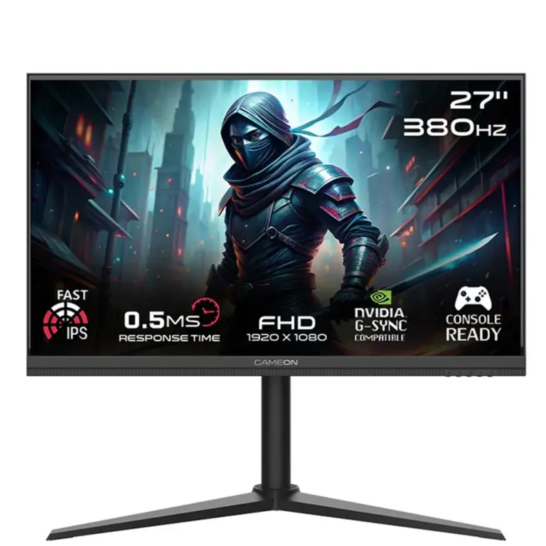 Gameon Midnight Pro Series 27" Fhd 380 Hz Mprt 0.5 Ms Fast Ips Gaming Monitor (Support Ps5) - Black-0