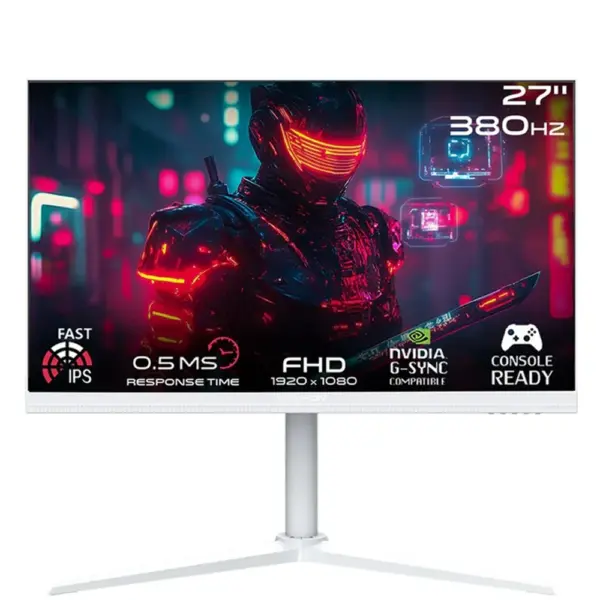 Gameon Artic Pro Series 27" Fhd 380 Hz Mprt 0.5 Ms Fast Ips Gaming Monitor (Support Ps5) - White-0