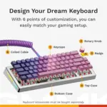 Glorious Gmmk 3 He 75% Prebuilt Wired Mechanical Gaming Keyboard - White (Arabic Layout)-134165