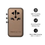 Momax 1-world 170w 4-port Travel Adaptor - Desert Titanium-134427