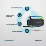 Powerology Deep Bass Party Speaker - Black-134601