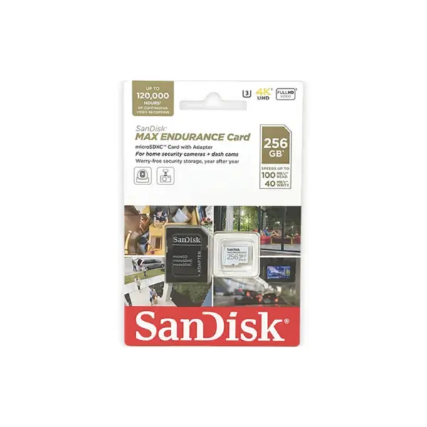 Sandisk Max Endurance Microsdxc256gb + Adap 4 Home Security 100mb/s-0