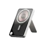 Momax 1-power X Pro Magnetic Wireless Power Bank 5000mah With Stand And Built-in Usb-c Cable - White-0