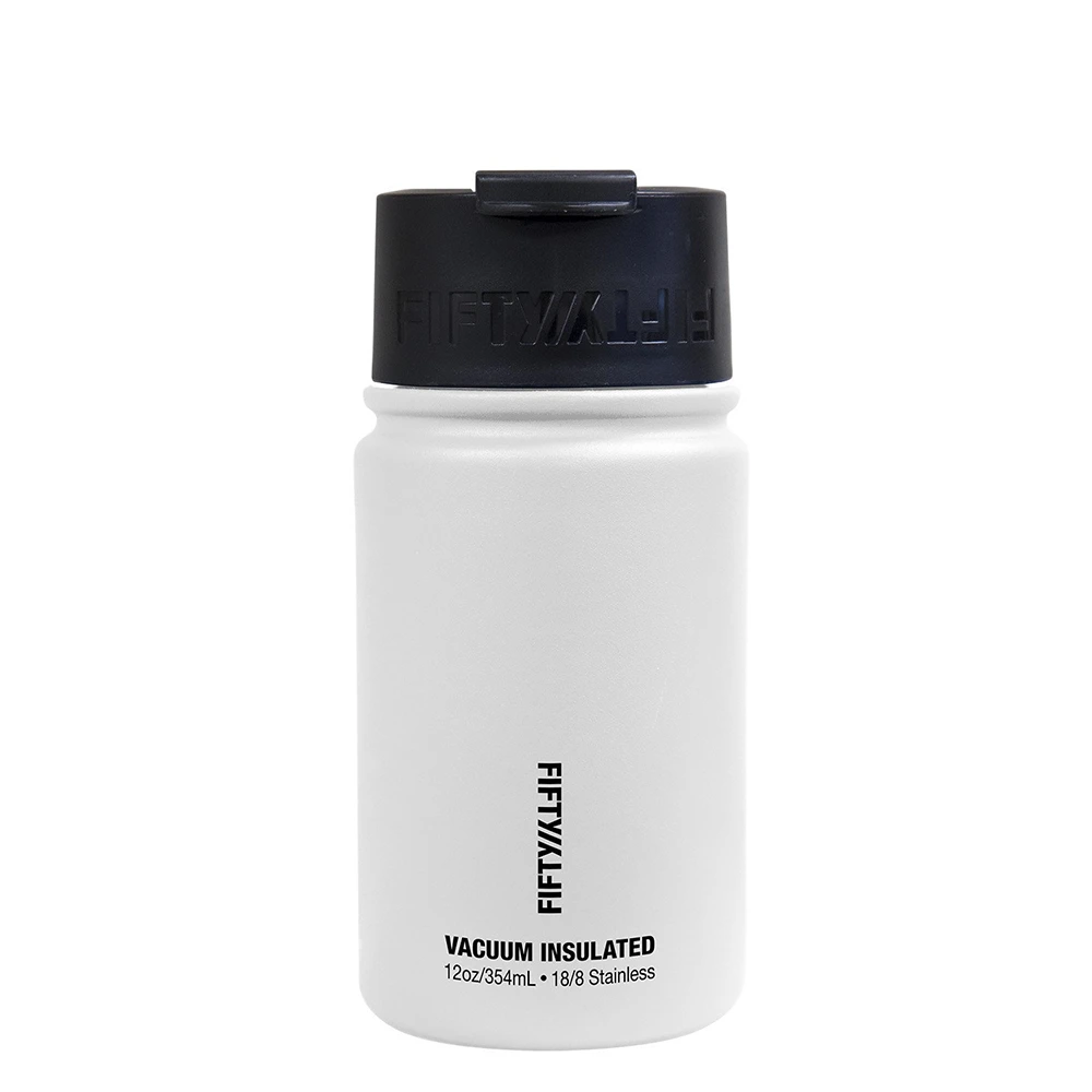 Fifty Fifty Vaccum Insulated Bottle 354ml - Winter White-0 Fifty Fifty Vaccum Insulated Bottle 354ml - Winter White-0