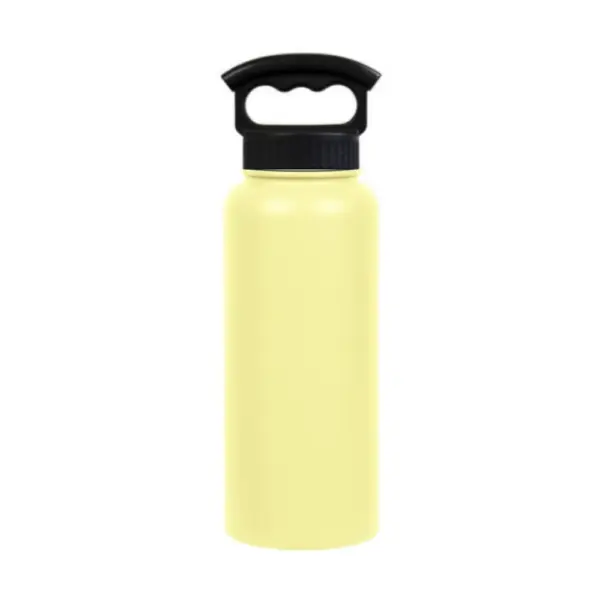 Fifty Fifty Vaccum Insulated Bottle 3 Finger Lid 1l - Lemon Drop -0