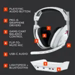 Astro A50 Lightspeed Wireless Headset+base Station - White For X/ps5/nintendo/pc/mobile-134835