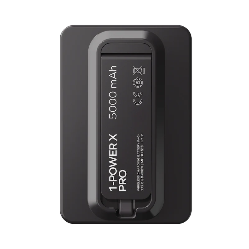 Momax 1-power X Pro Magnetic Wireless Power Bank 5000mah With Built-in Usb-c Cable - Black-135445 Momax 1-power X Pro Magnetic Wireless Power Bank 5000mah With Built-in Usb-c Cable - Black-135445