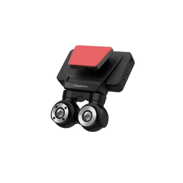 Powerology Dual Lens Dash Camera - Black-0