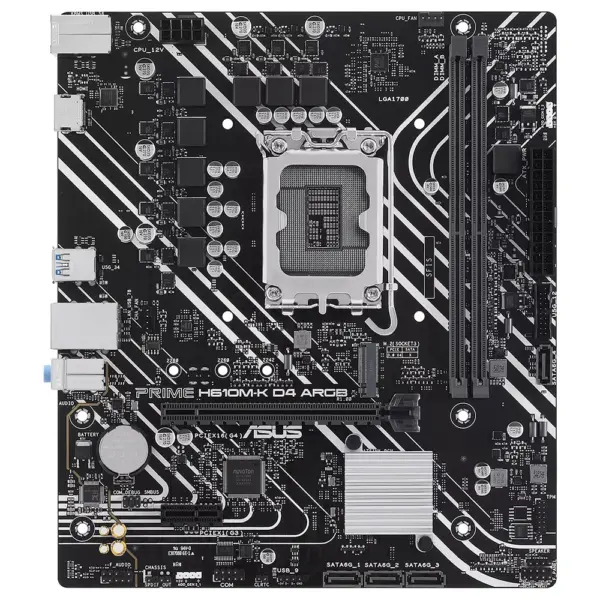 Asus Prime H610m-k Ddr4 Argb Motherboard - Black-0