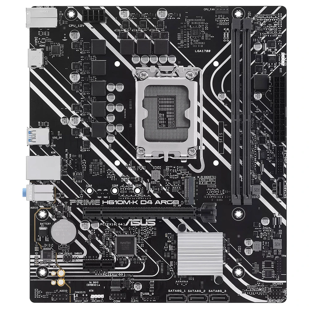 Asus Prime H610m-k Ddr4 Argb Motherboard - Black-0 Asus Prime H610m-k Ddr4 Argb Motherboard - Black-0