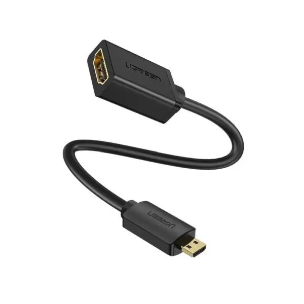 Ugreen Micro Hdmi Male To Hdmi Female Adapter Cable 22cm - Black-0