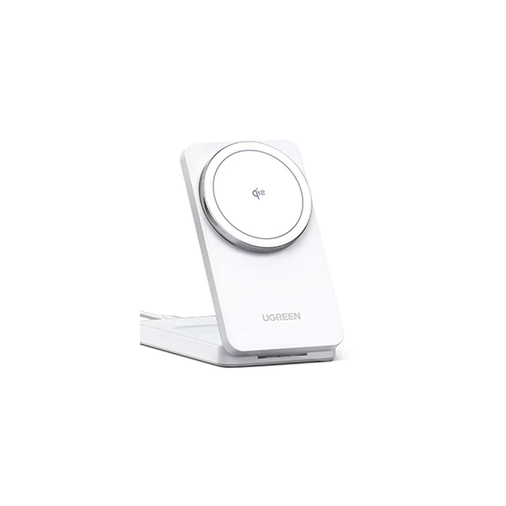Ugreen 2in1 Magnetic Wireless Charger - White-0 Ugreen 2in1 Magnetic Wireless Charger - White-0
