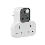 Momax 1-charge Work Flow T-shaped Extention 2 Socket With Usb -white-135431